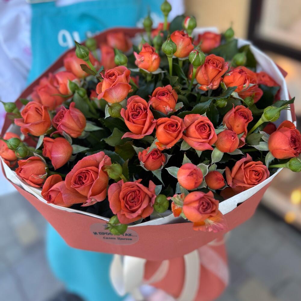 Букет кустовых роз кофе баблс