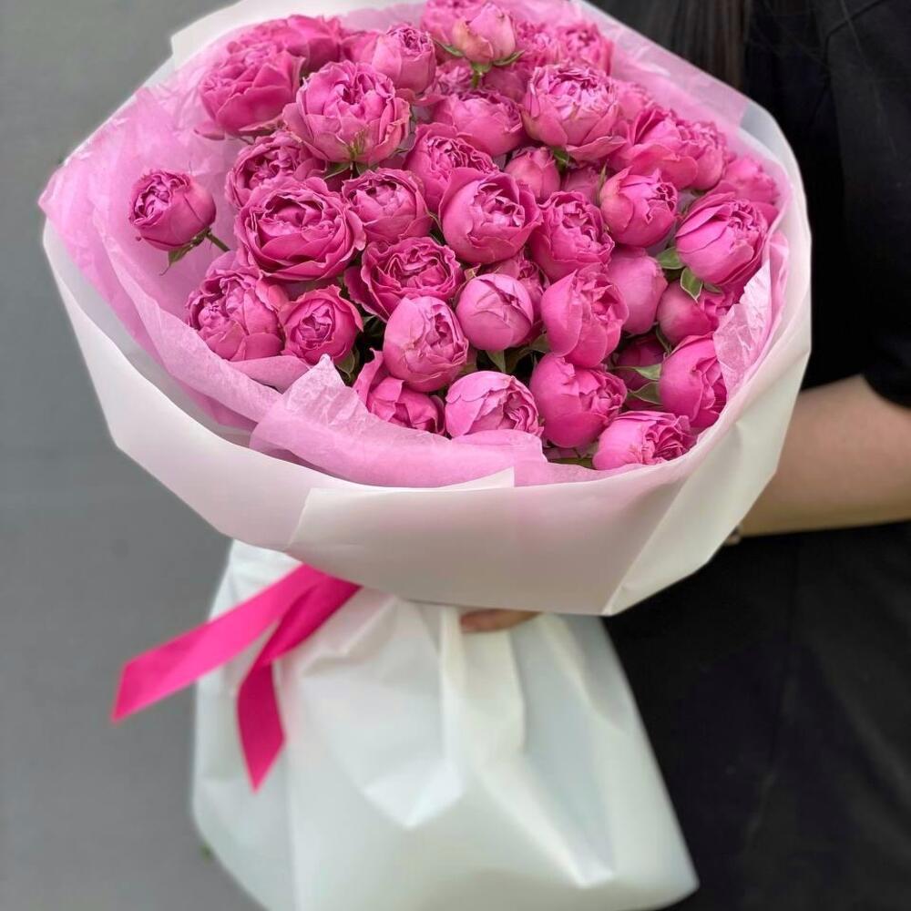 Моно букет из пионовидных роз 💕