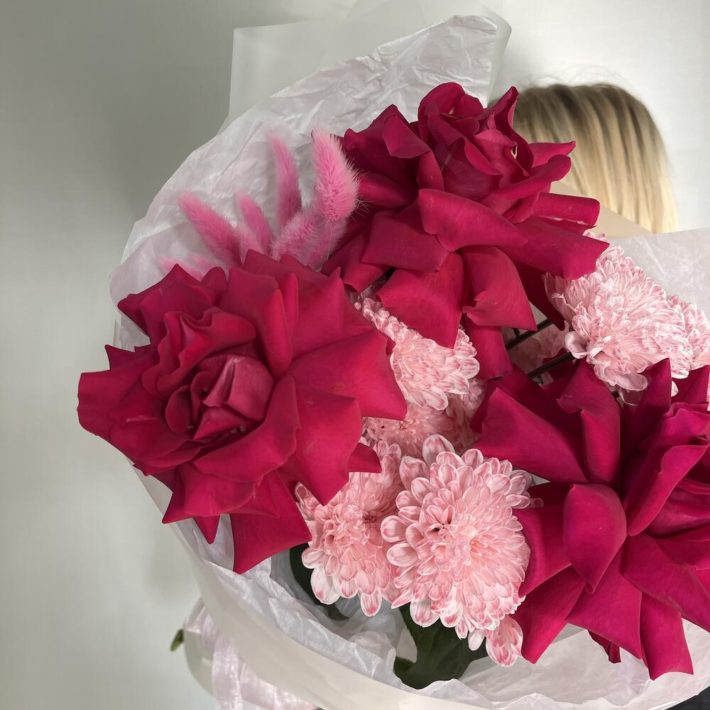 Хризантема + Роза французская 🌸