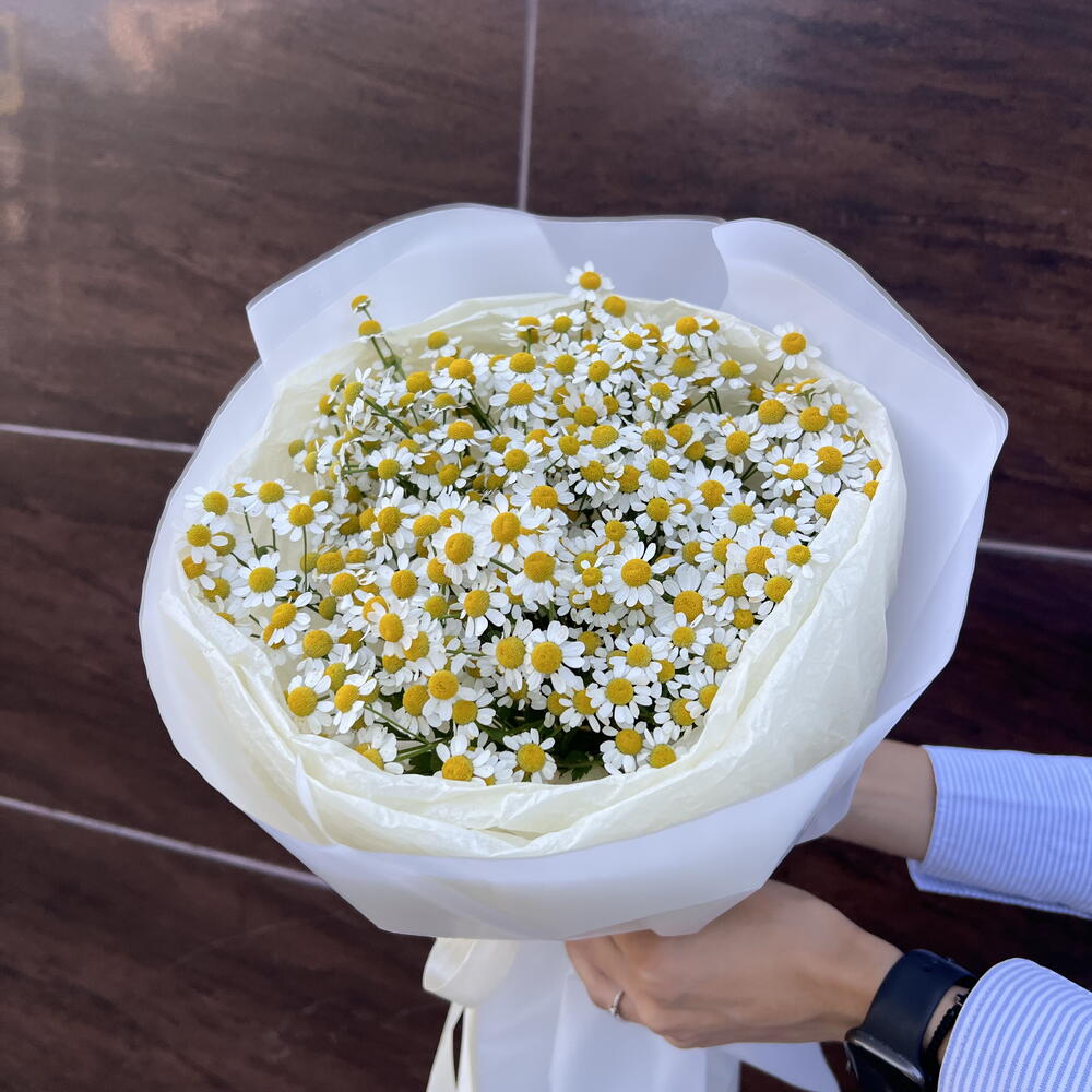 Воздушный как облако букет из ромашек💛 🤍