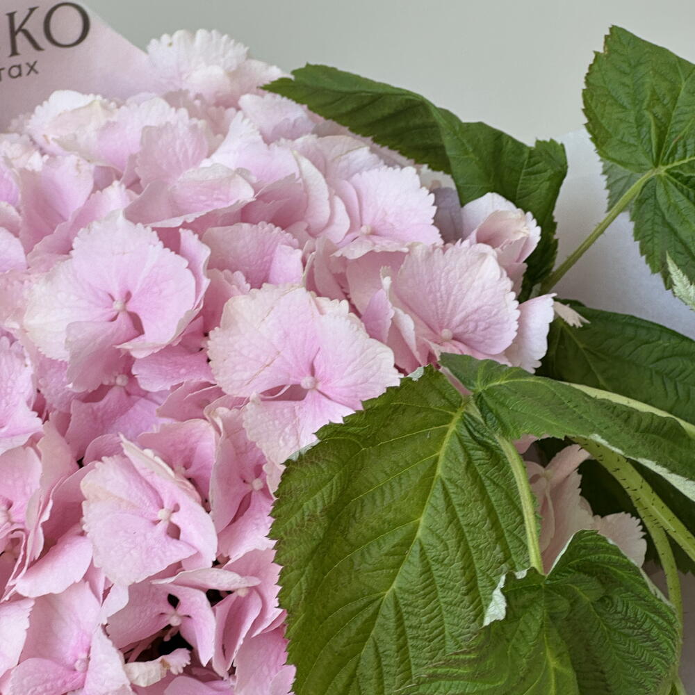 Букет с гортензией и малиной 🌸
