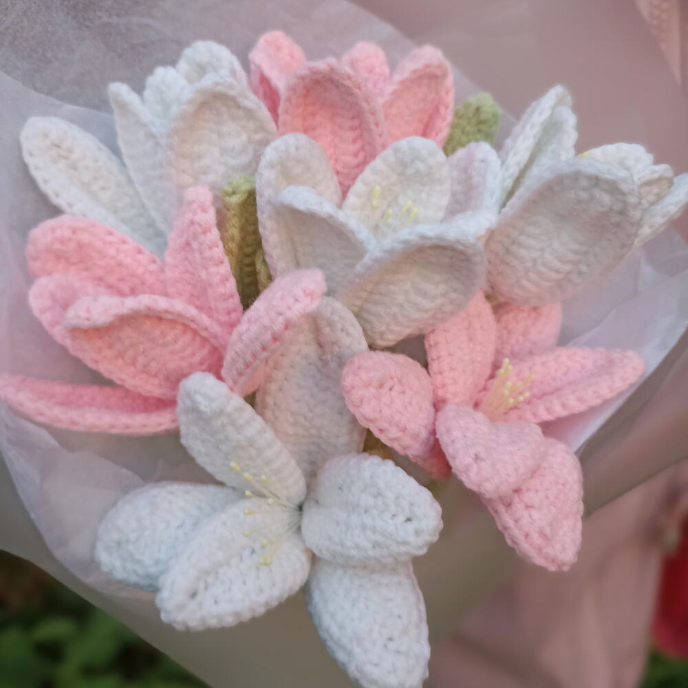 Букет вязаных тюльпанов 🌷