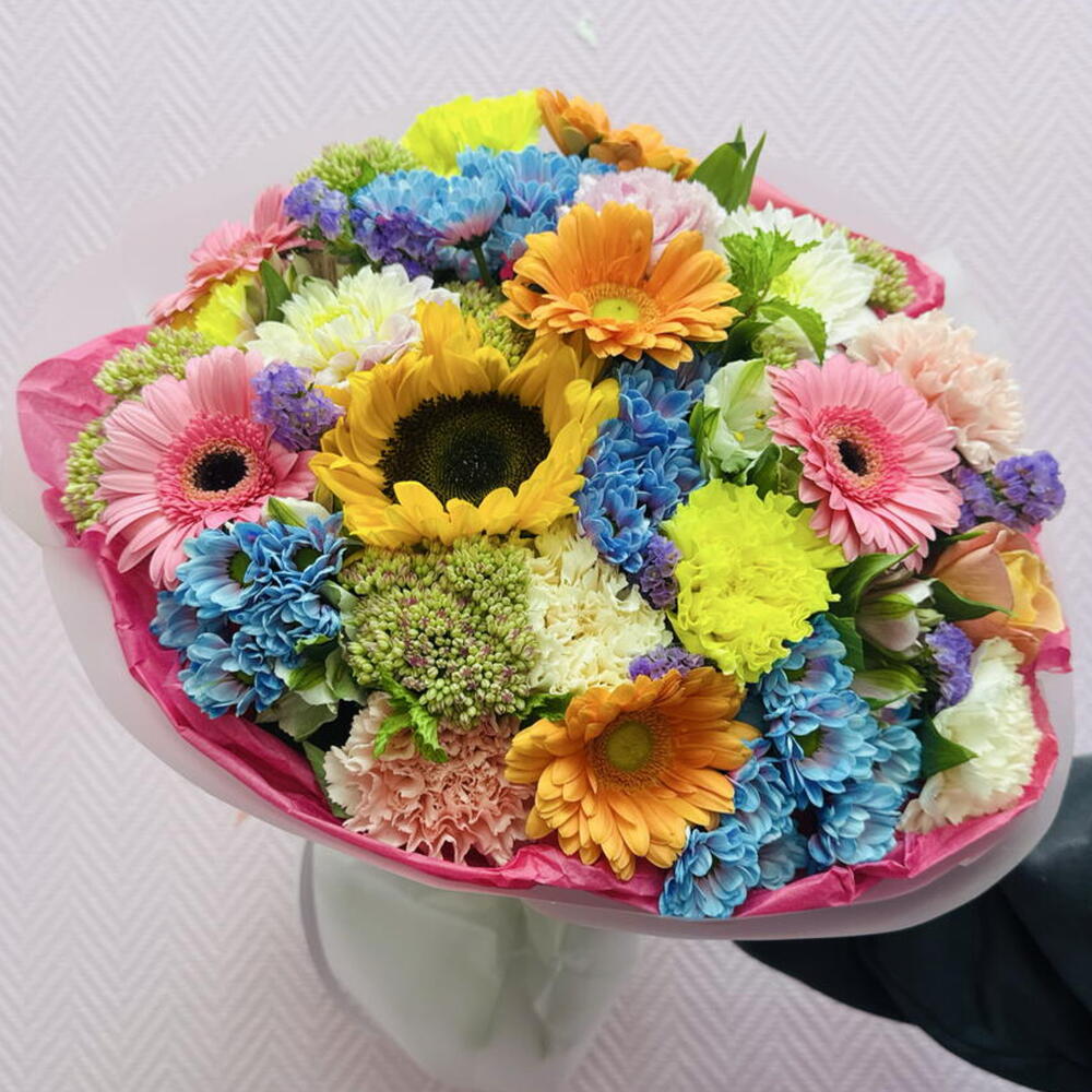 Дофаминовый букет для самой любимой девушки на свете 😍🌸♥️. Яркий сочный букет на День рождение 😍🤩♥️
