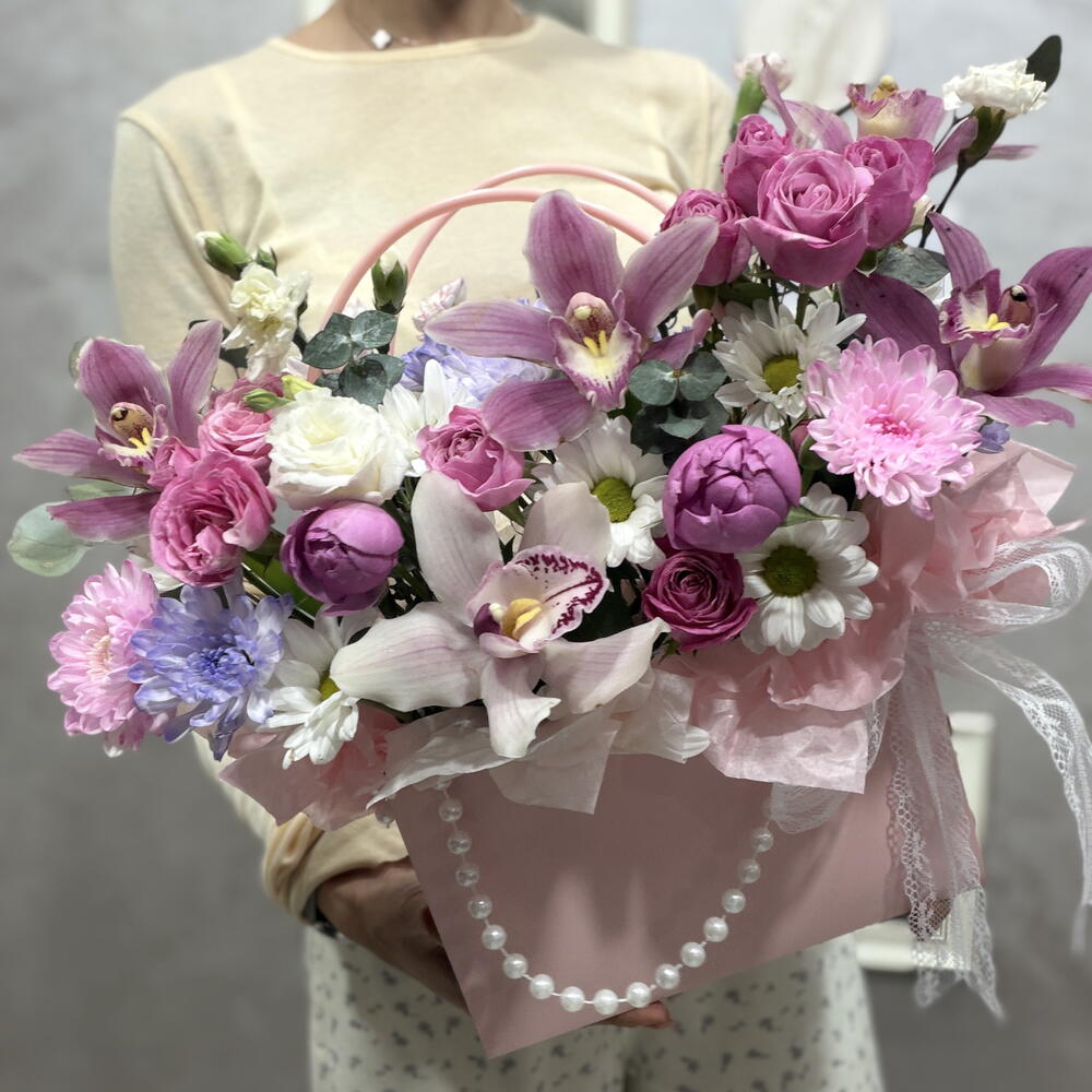 Композиция с орхидеей 🌸