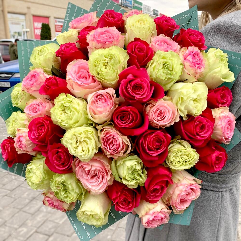 51 Роза Эквадор микс