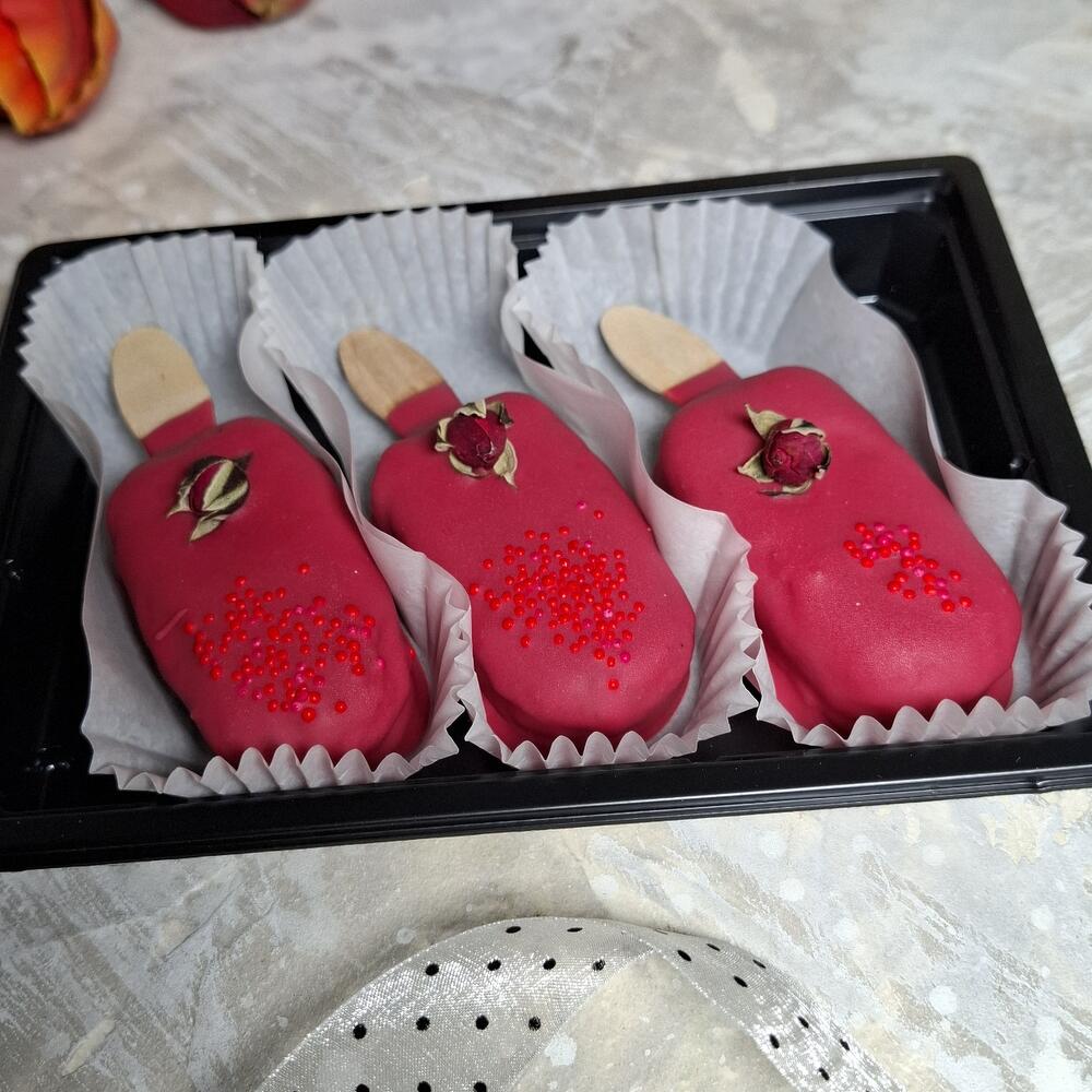 Juego de 3 paletas Cerezas-chocolate