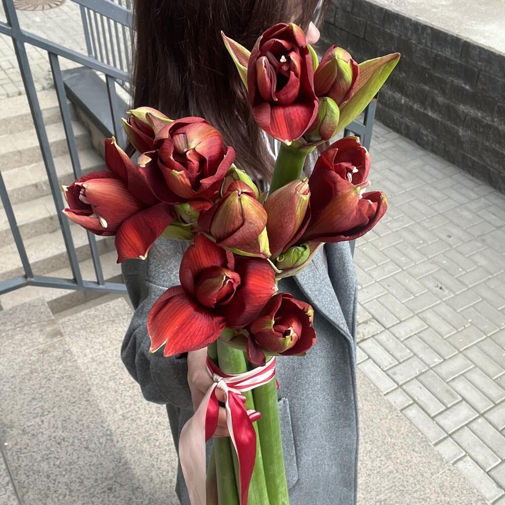 Интерьерный букет амараллисов