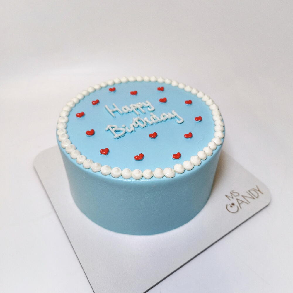 Бенто - торт "Happy birthday голубой", вес 450г, парню, любимому, мужчине, коллеге, на день рождения