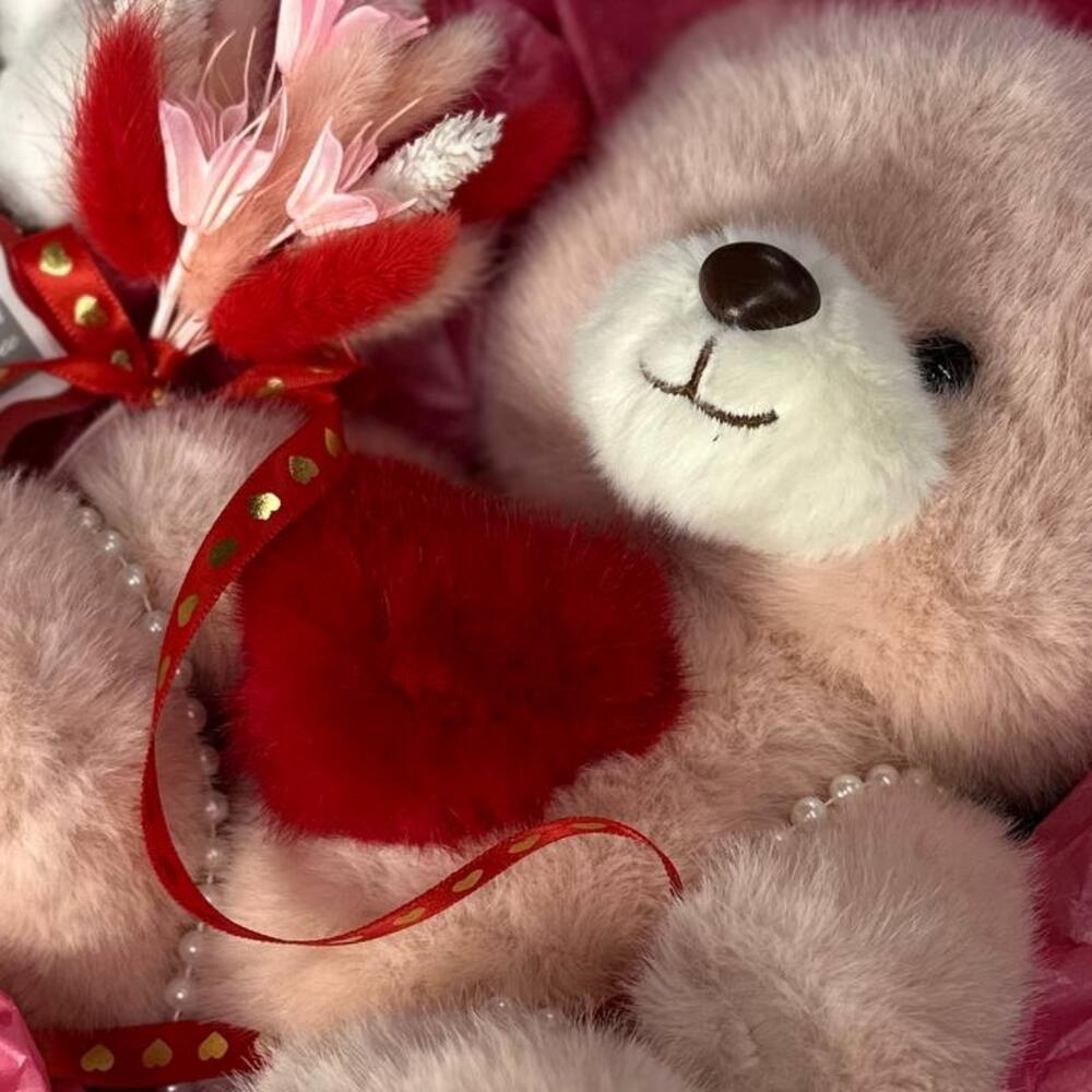 Подарочный бокс Love you с мягкой игрушкой