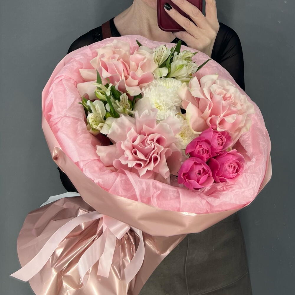 Авторский букет💐 из Французской Розы нежного оттенка