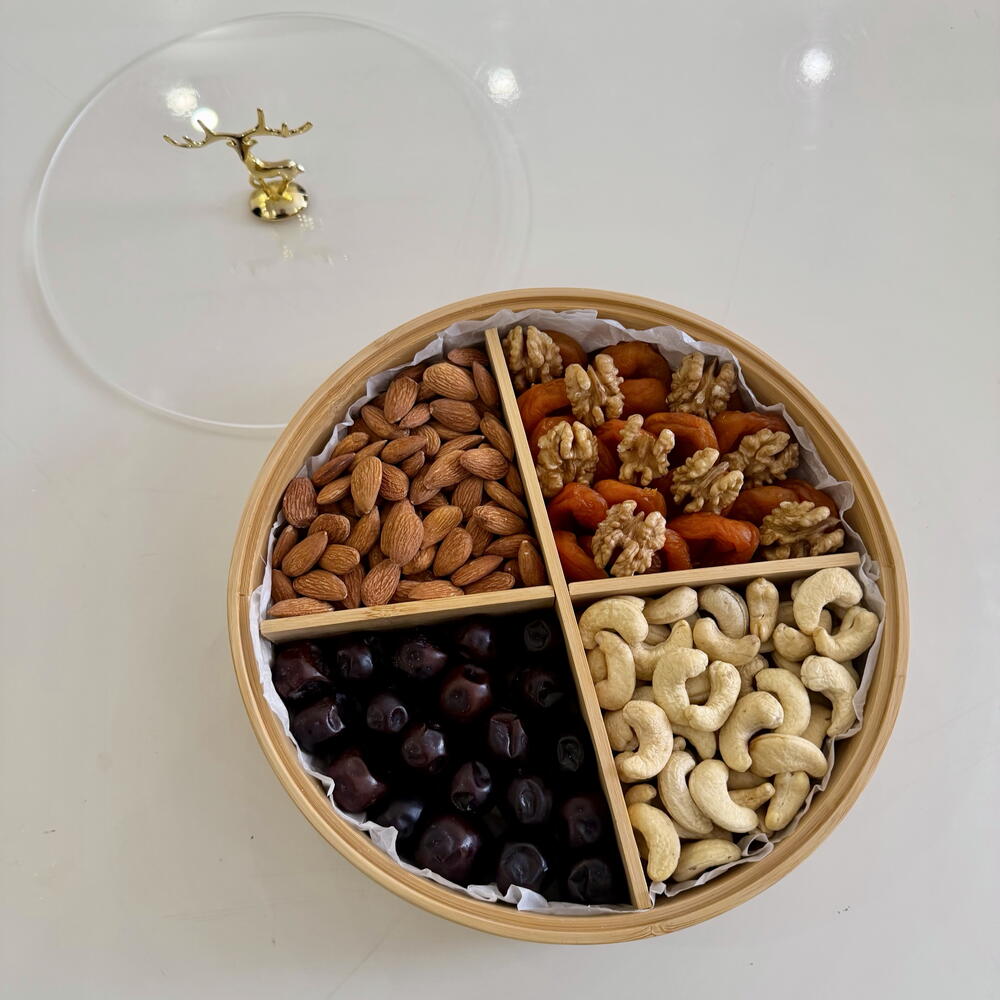 Box of dried fruits and nuts