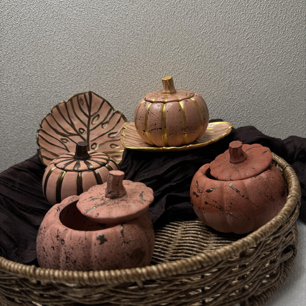 Шкатулки «Тыковки» из гипса