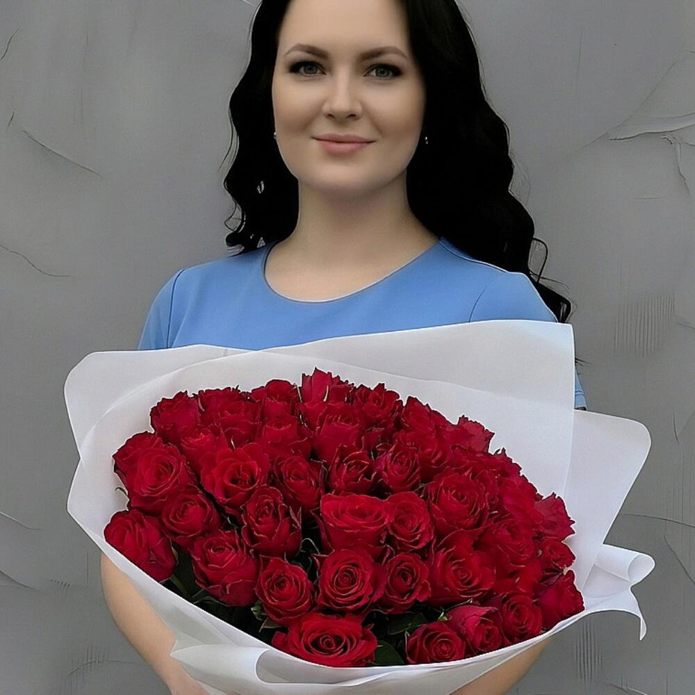 Красные розы Кения 51шт