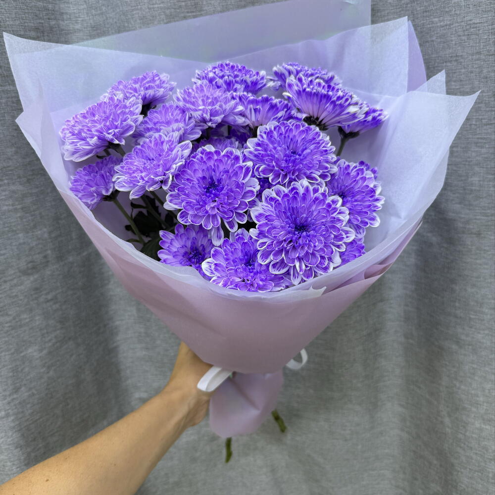 Комплемент🌸из лавандовой кустовой хризантемы