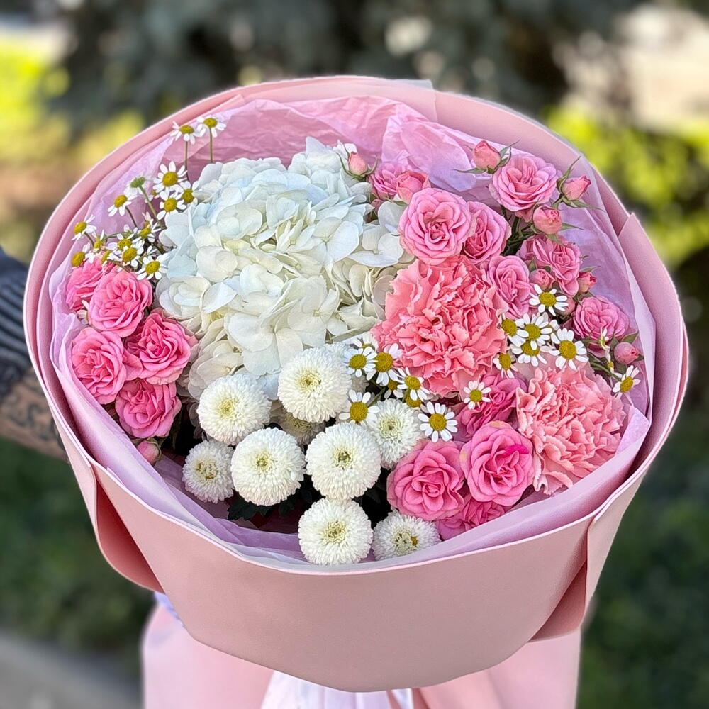 Букет "Розовый флёр"