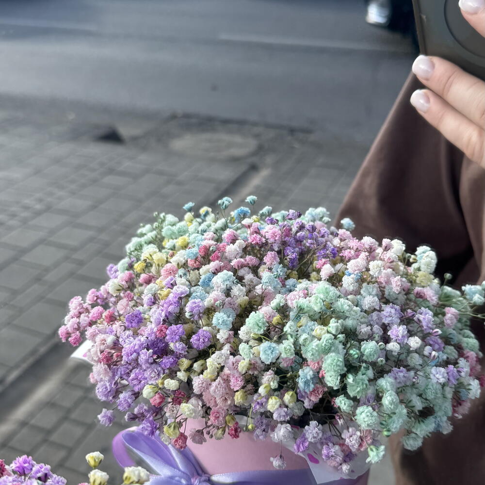 Коробка с гипсофилами