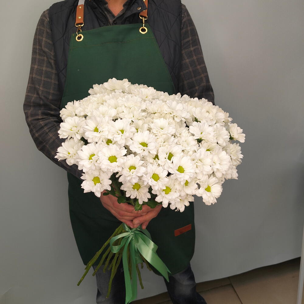 15 белый ромашек