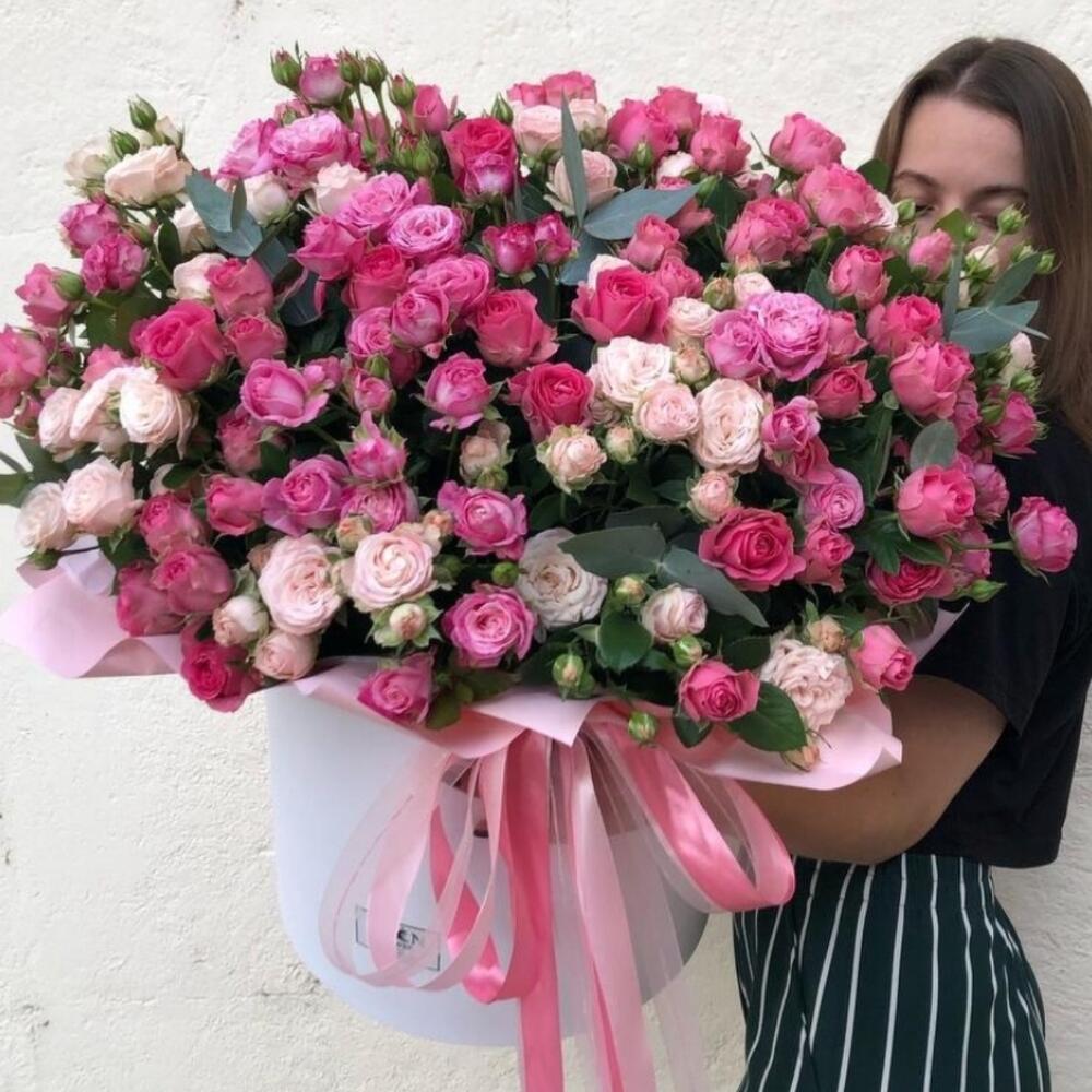 60 кустовая Роза 😍в коробке