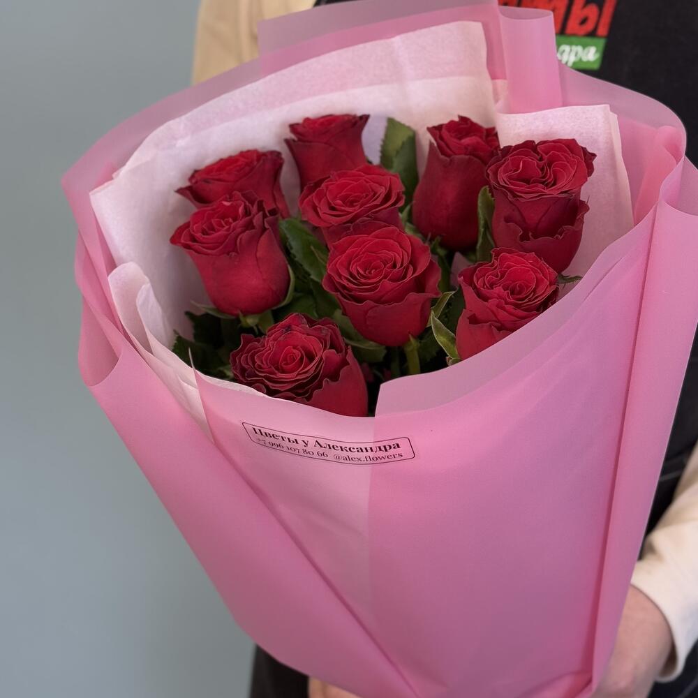 9 красных роз ♥️