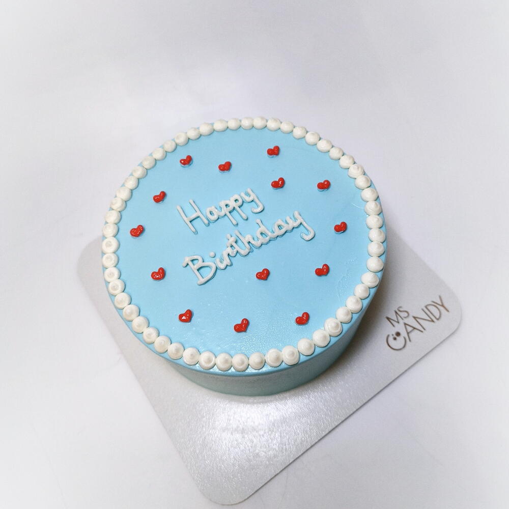 Бенто - торт "Happy birthday голубой", вес 450г, парню, любимому, мужчине, коллеге, на день рождения