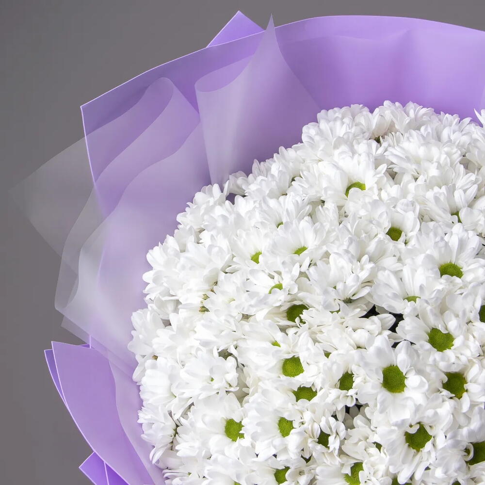 Bouquet — a huge bouquet of 35 white chrysanthemums