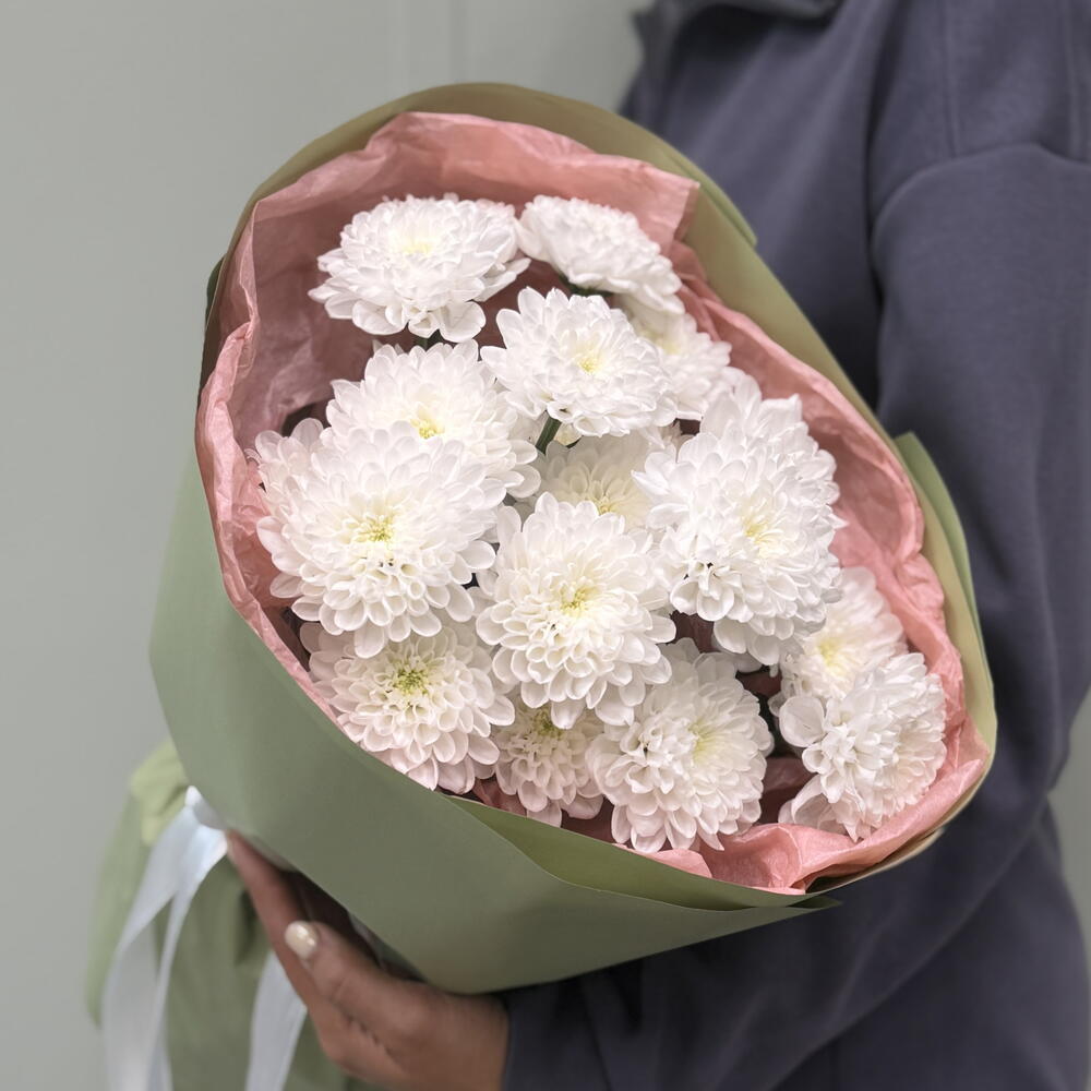 «Букет, который долго радует» из кустовых хризантем 🌸