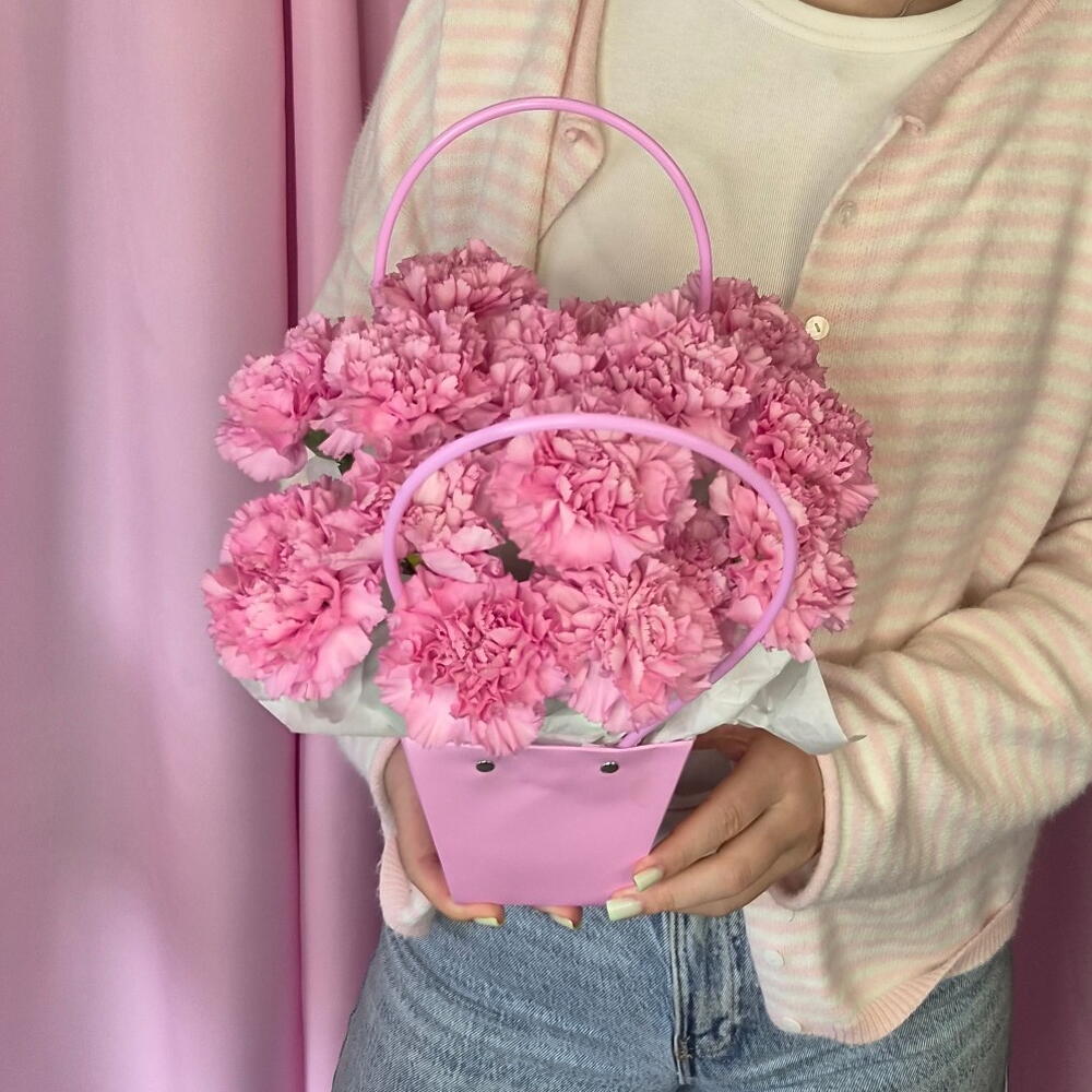 "Фламинго"- сумочка с диантусами