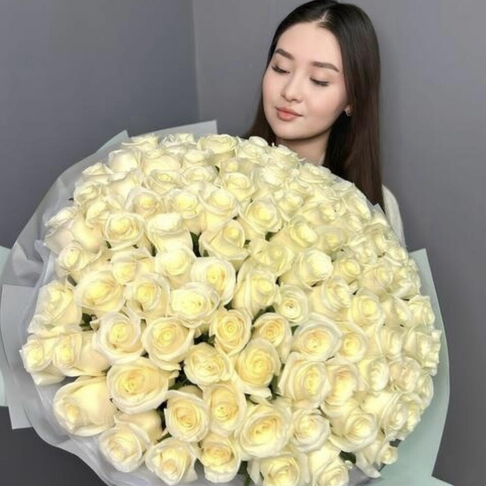 101 голландиялық раушаннан тұратын букет