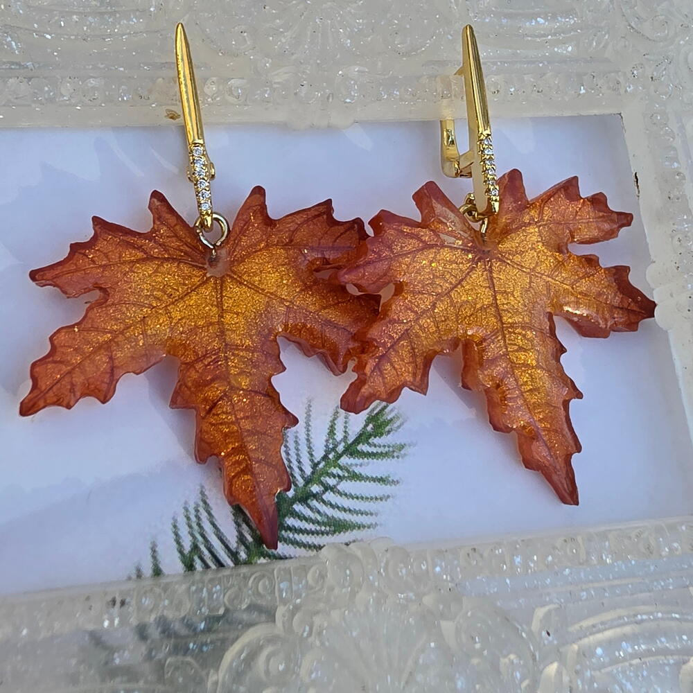 Серьги Клен