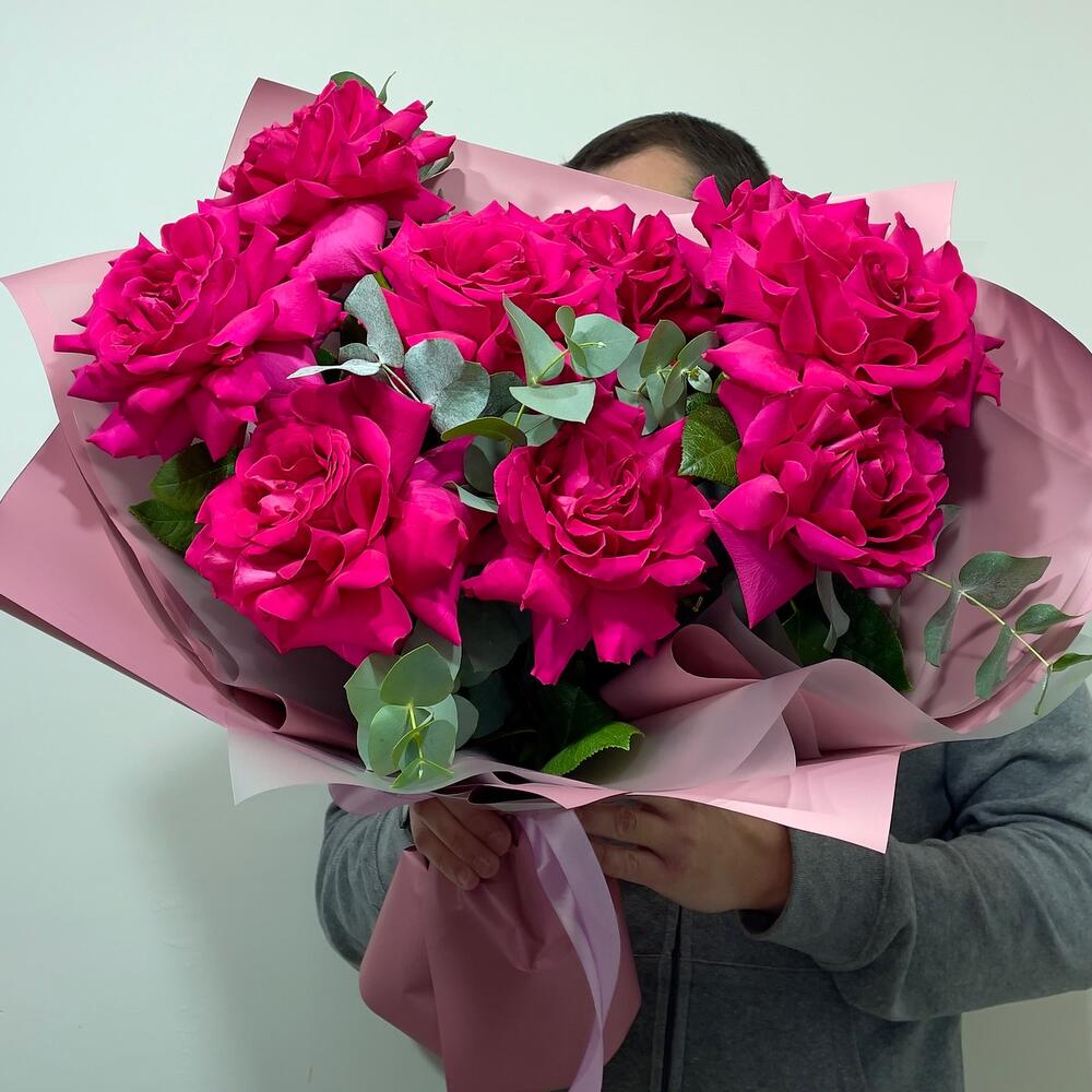 Букет яркие французские розы любимой девушке💞