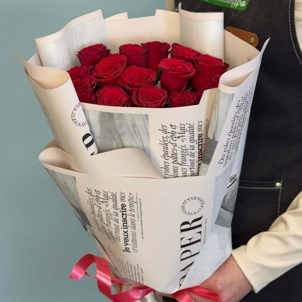 15 красных роз🌹