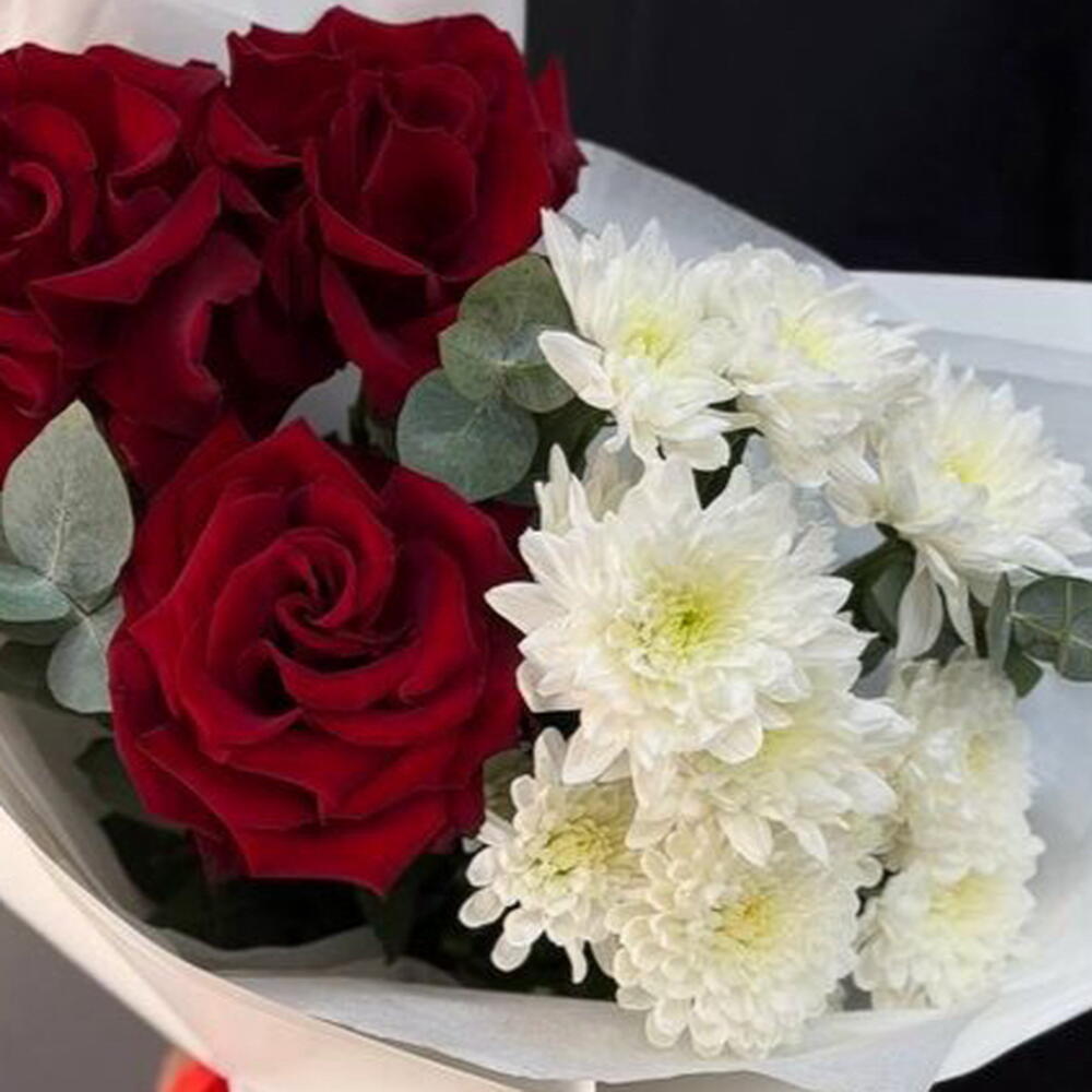 Букет красно-белый 🌹