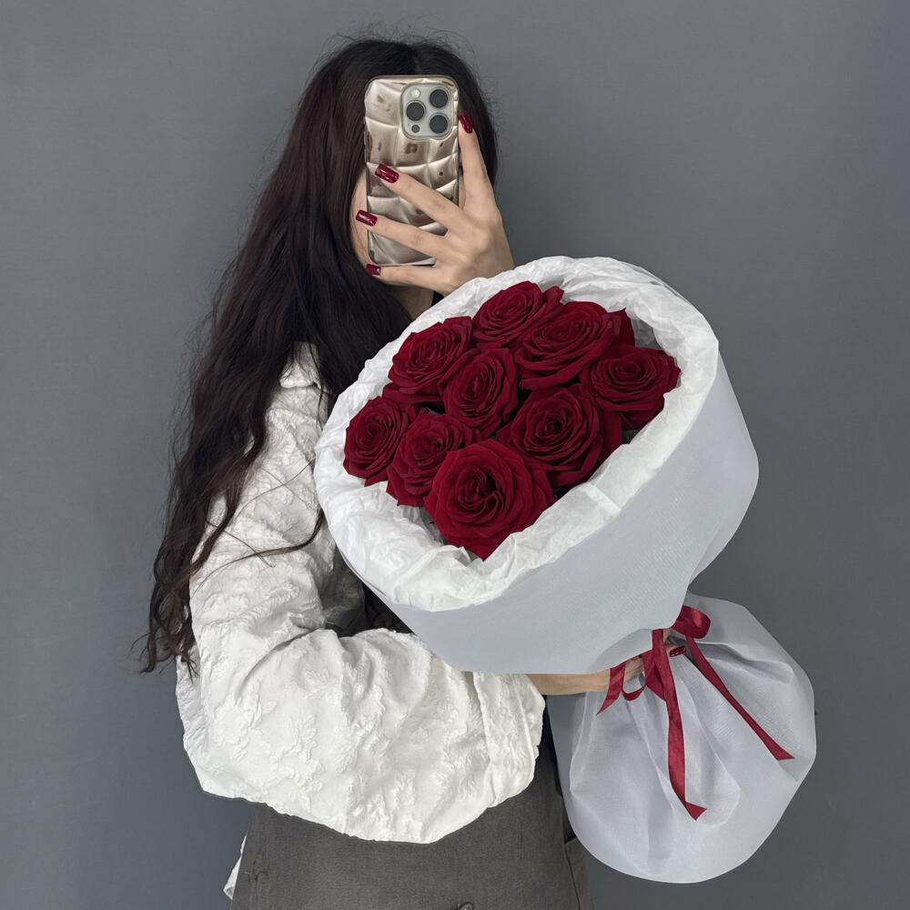 Монобукет🌹 из красной розы Ред Наоми