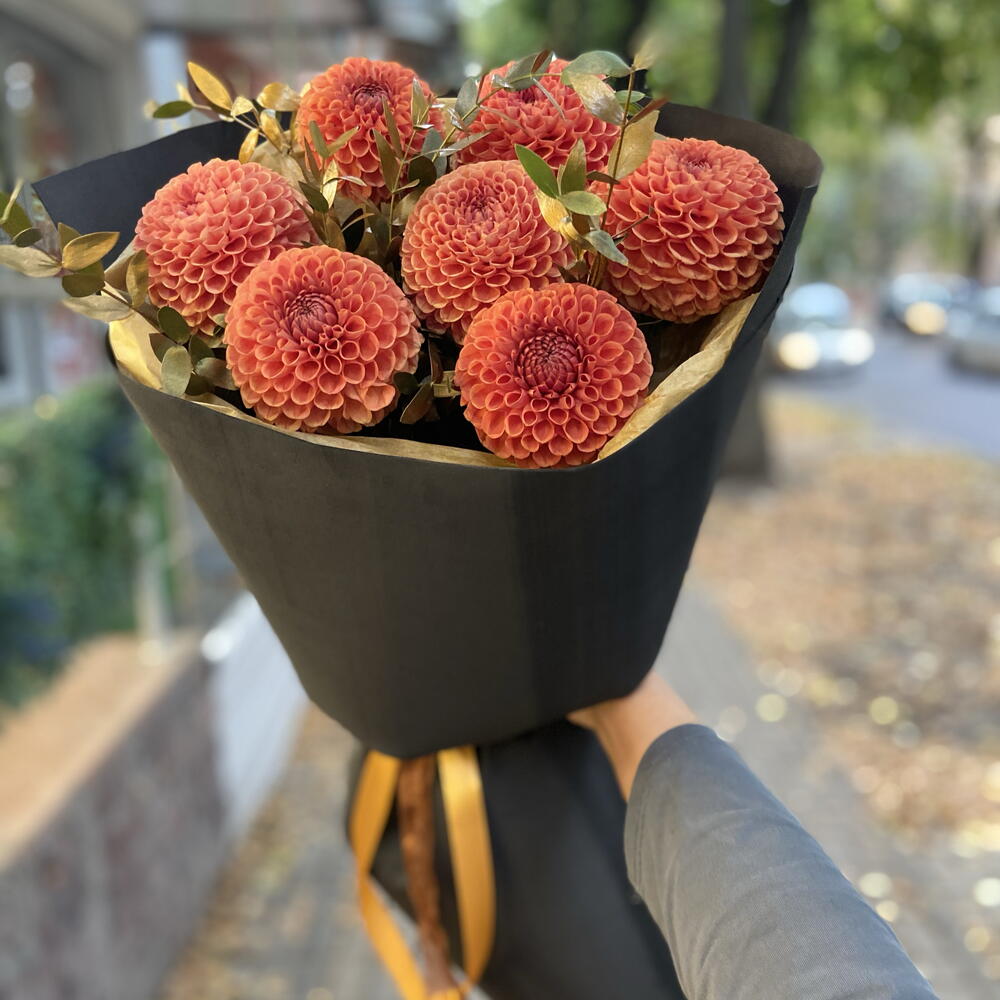 Стильный Букет георгин 🧡