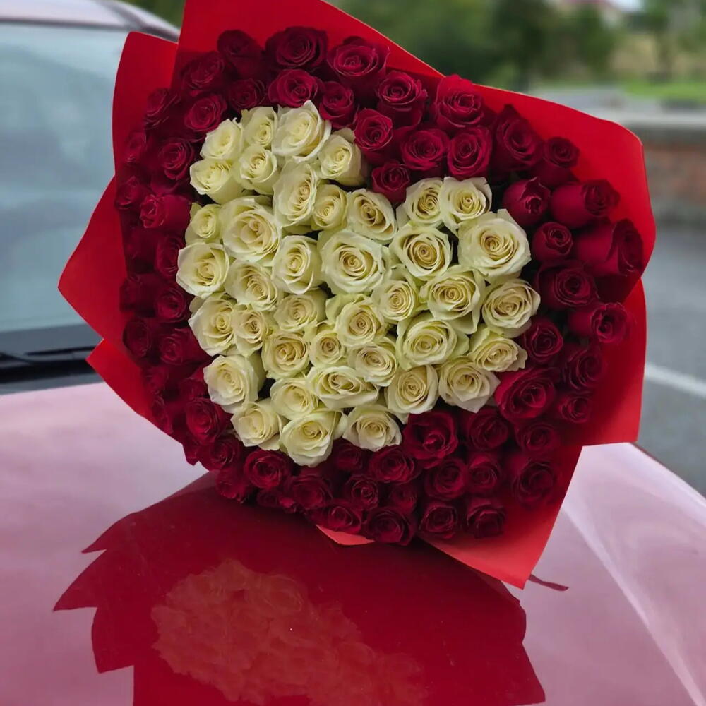 101 роза Нежное признание