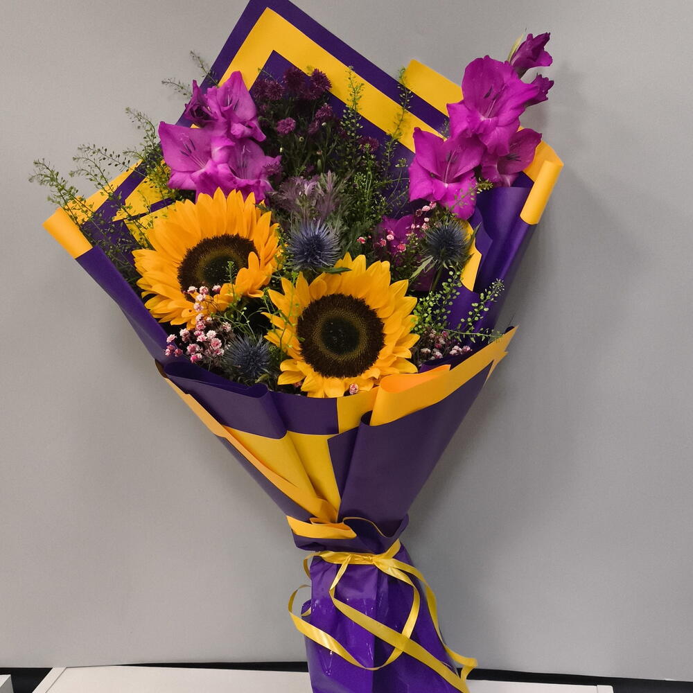 Букет с подсолнухами Поле чудес 🌻