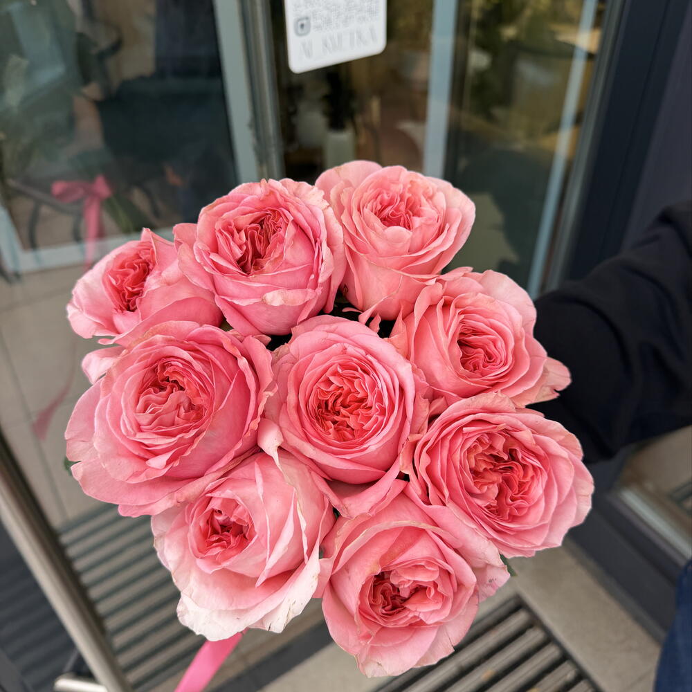 Букет из 9 пионовидных роз Pink Expression
