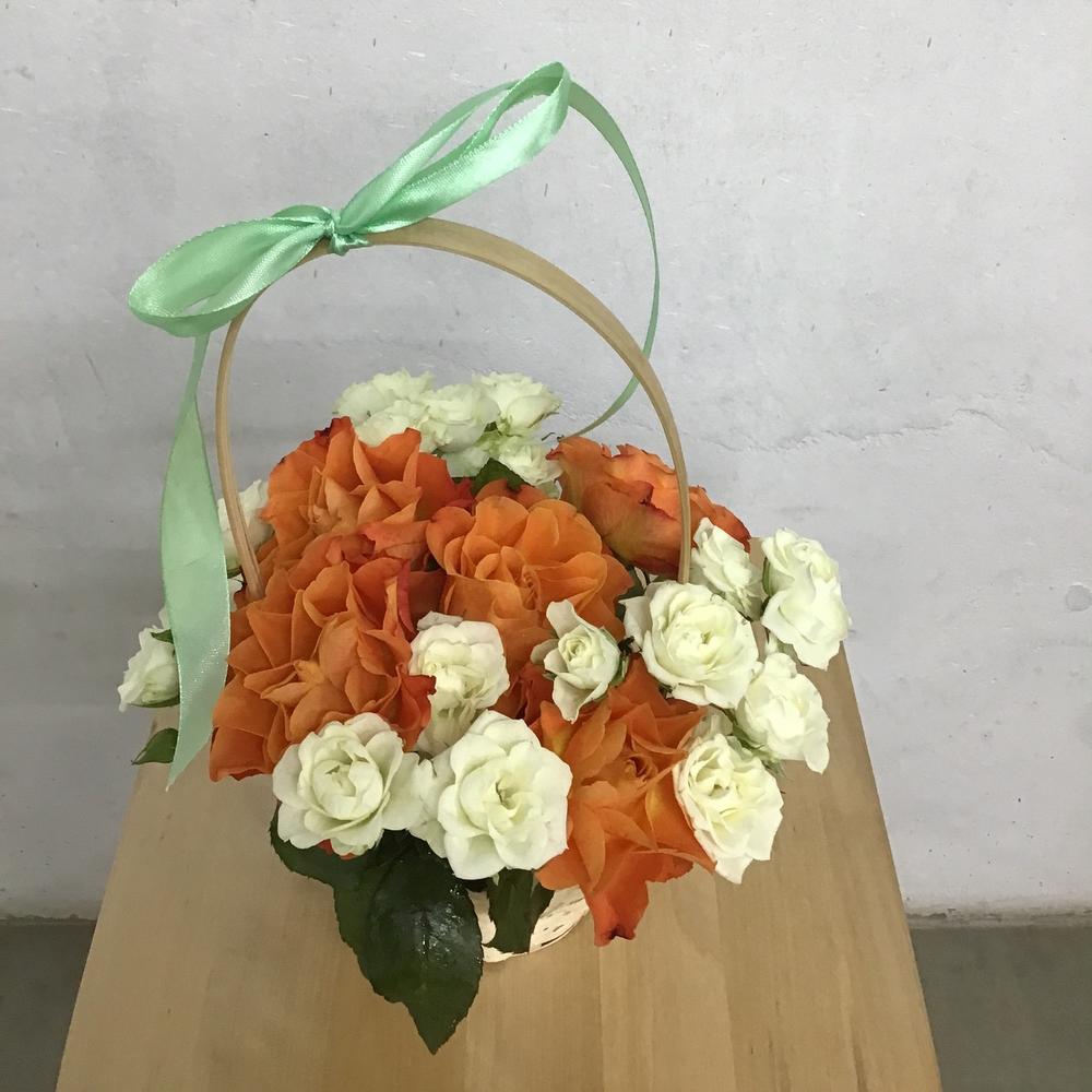 Летняя корзинка с розами