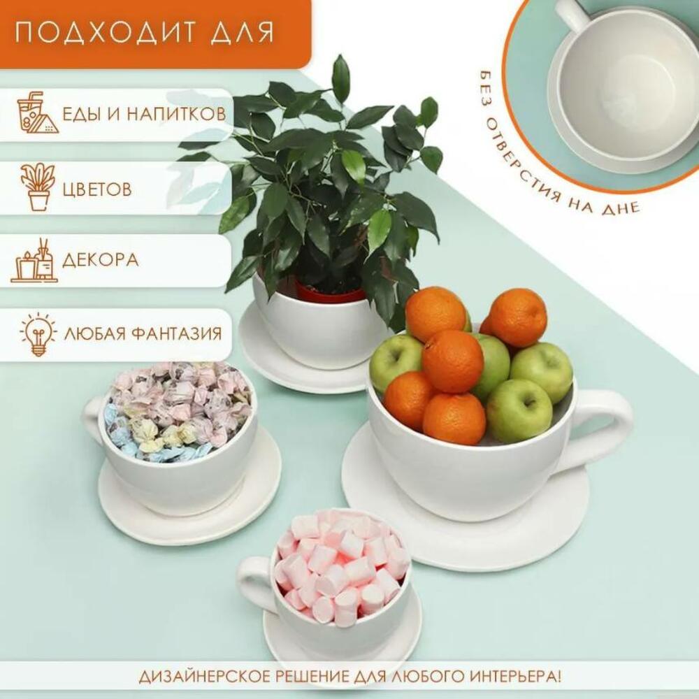Чашка с блюдцем Гигант XL