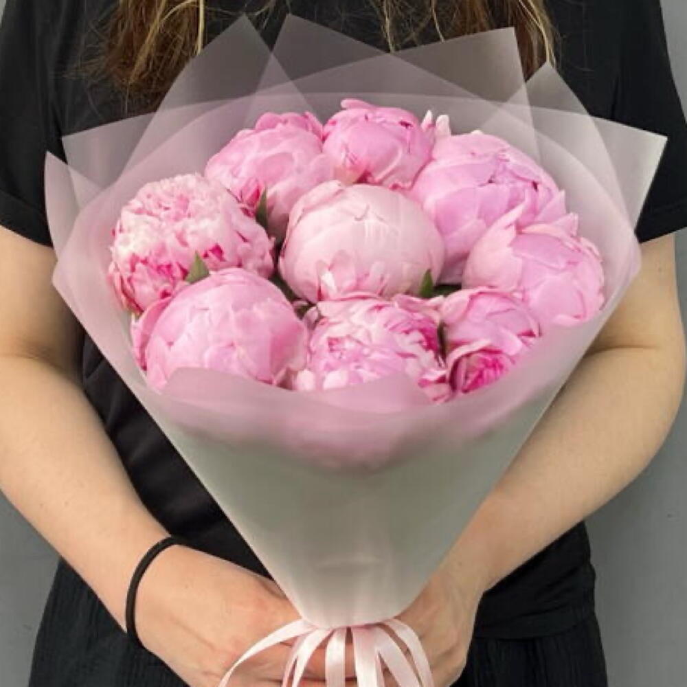 9 Пионы Сара Бернар в матовой упаковке (0006) peony
