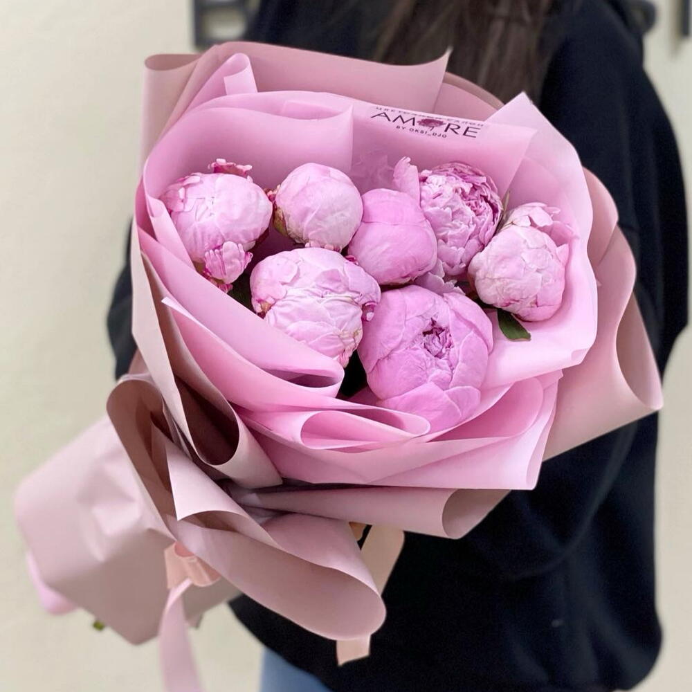 Букет пионов «пломбирные шарики 🍨»