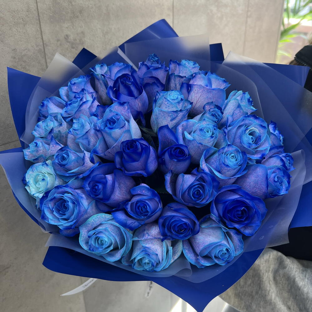 Букет из 35 роз 🌹💙