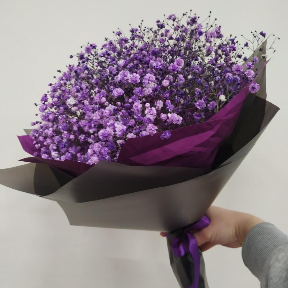 Bouquet "Purple gypsophila"