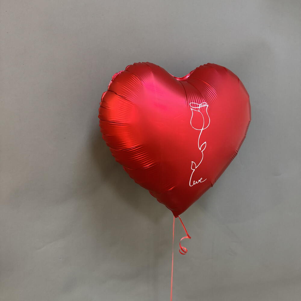Шар в форме красного сердца «Love