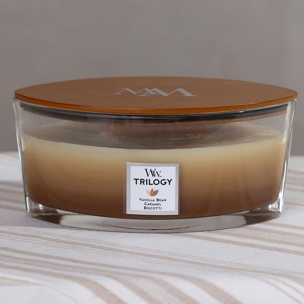 Ароматическая свеча WoodWick Кофейные сладости, эллипс тройная 453 гр