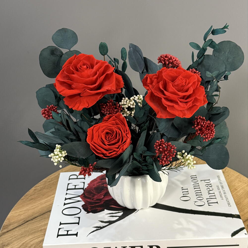 Красные стабилизированные розы 🌹