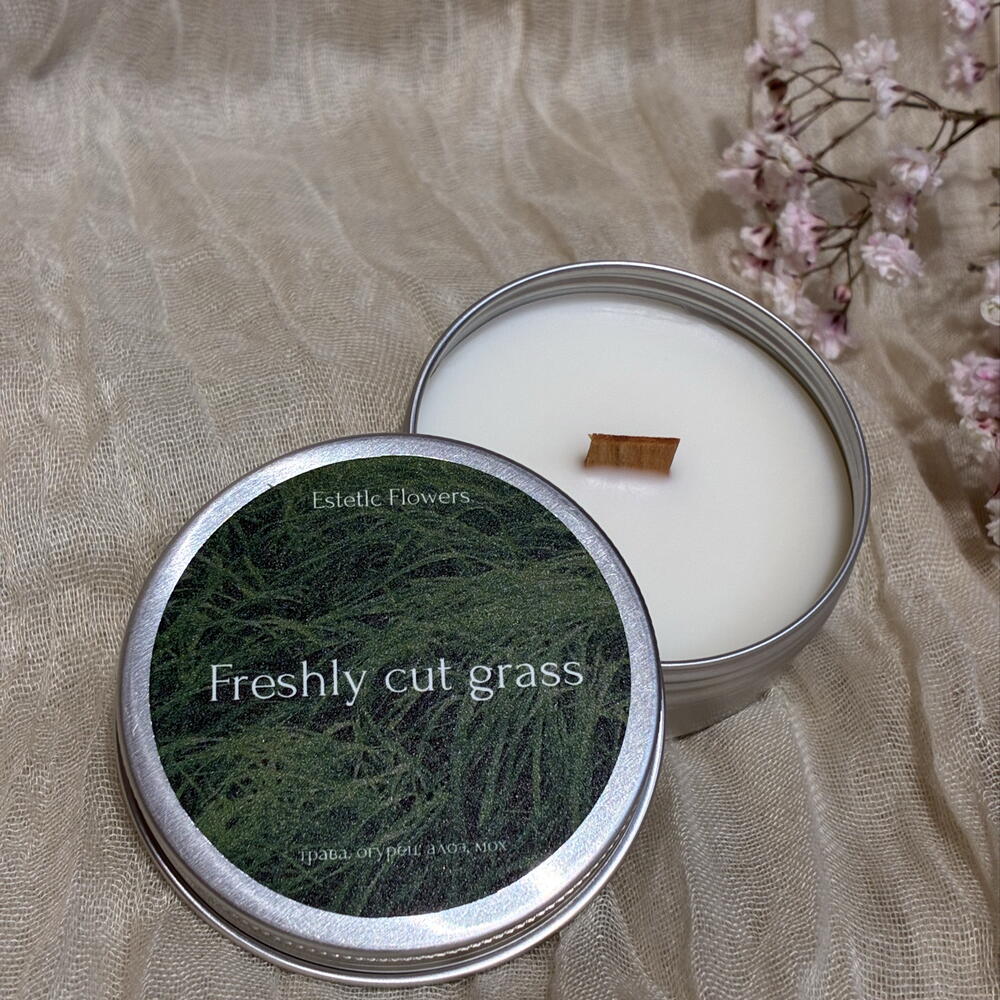 Аромасвеча ручной работы ESTETIC HOME Freshly cut grass