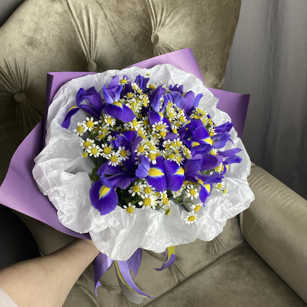Ирисы и ромашки