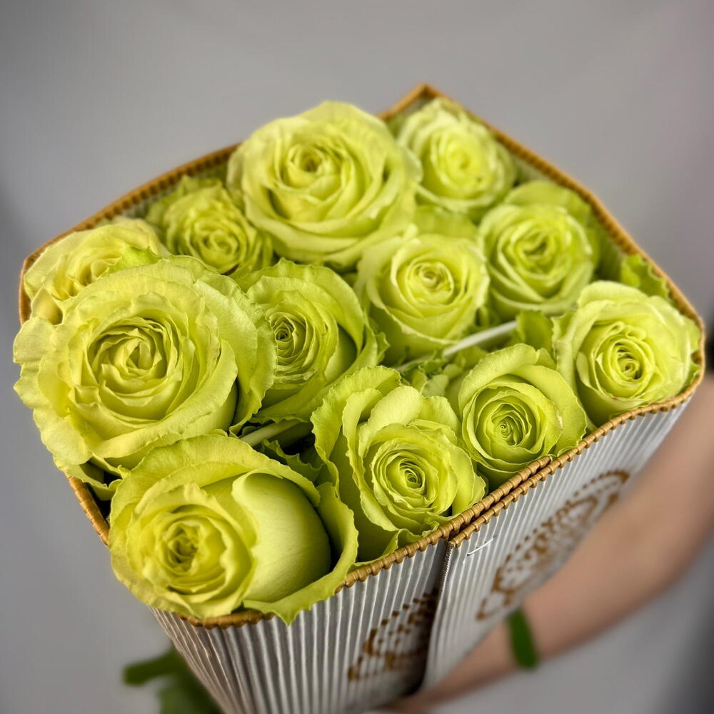 Пачка Роза сорт «Limonada» 25 стеблей