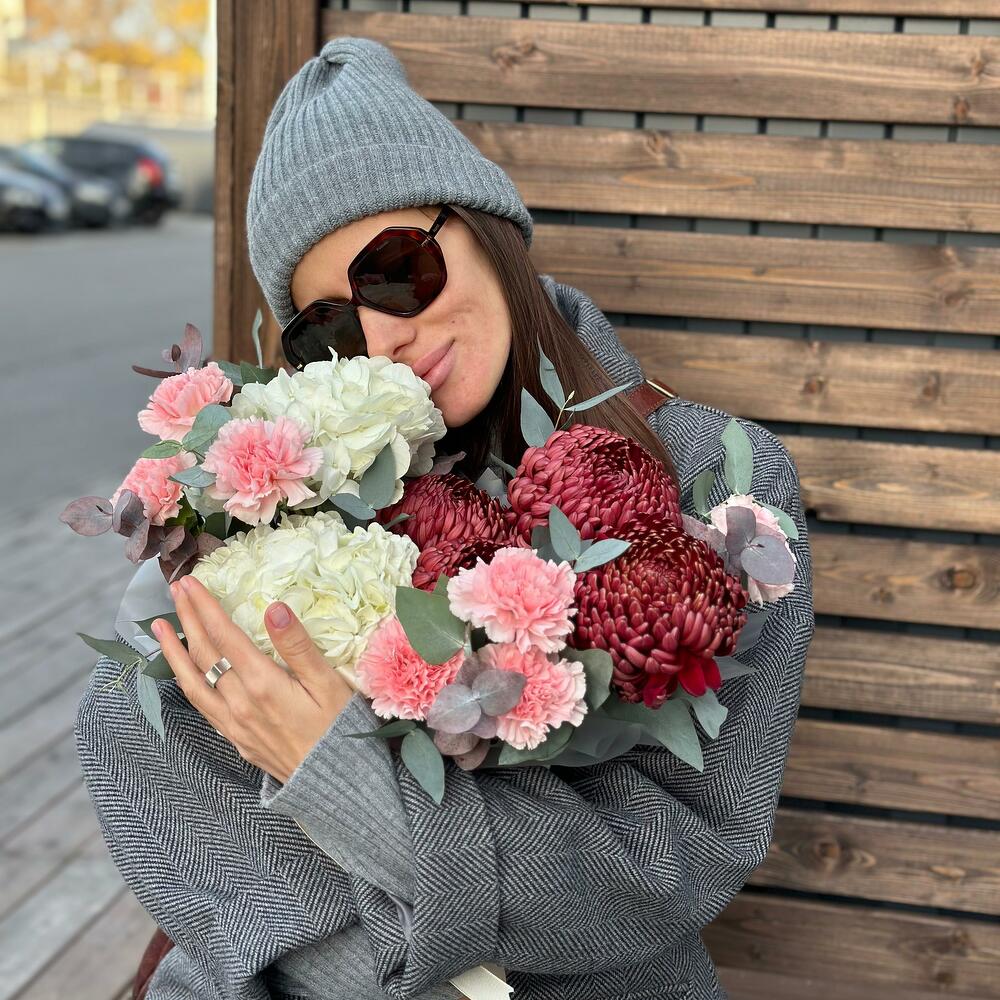 Цветы в коробке Теплота